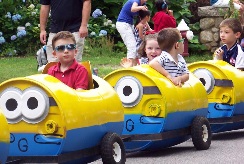 Lead minion Ethan Silveira of Rochester checks out the parade from behind his shades. BY MATTHEW BERNAT
